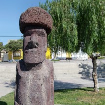 Moai at the beach of Caldera
